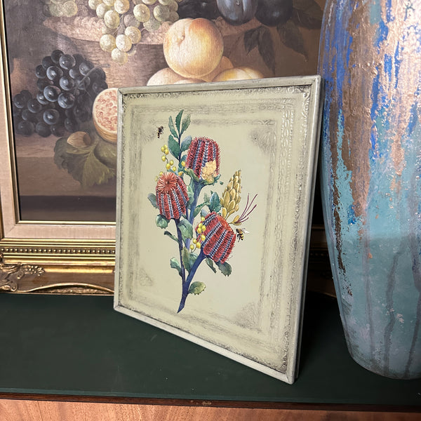 Floral Wall Hanging Made from Upcycled Table Top