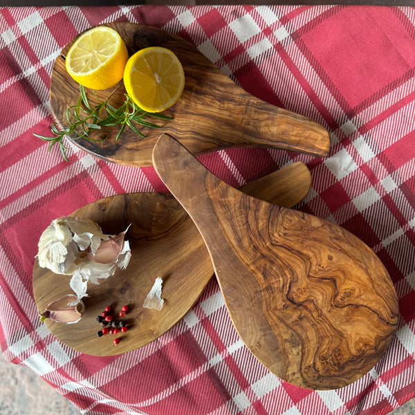 Set of 3 Mediterranean Serving Boards Olivewood