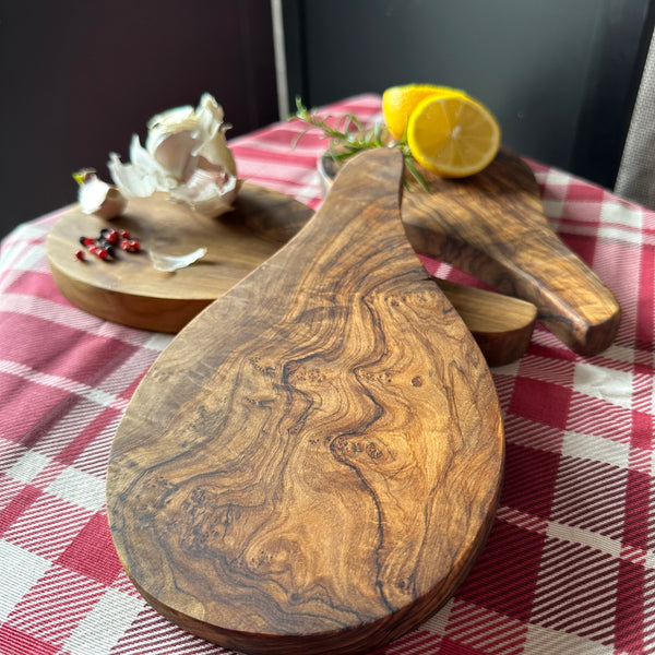 Set of 3 Mediterranean Serving Boards Olivewood