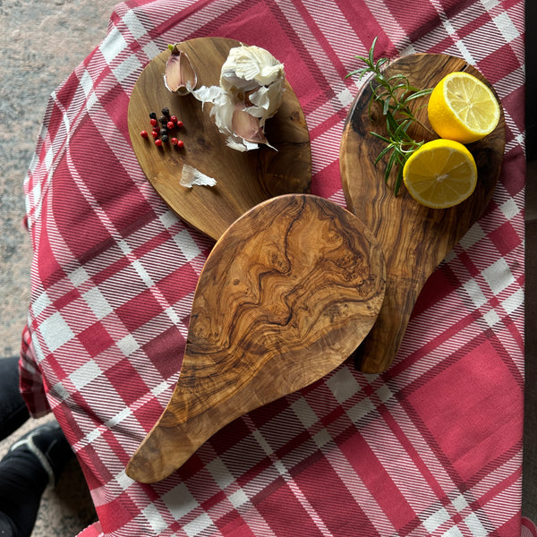 Set of 3 Mediterranean Serving Boards Olivewood