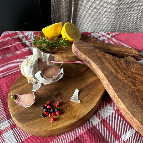 Set of 3 Mediterranean Serving Boards Olivewood