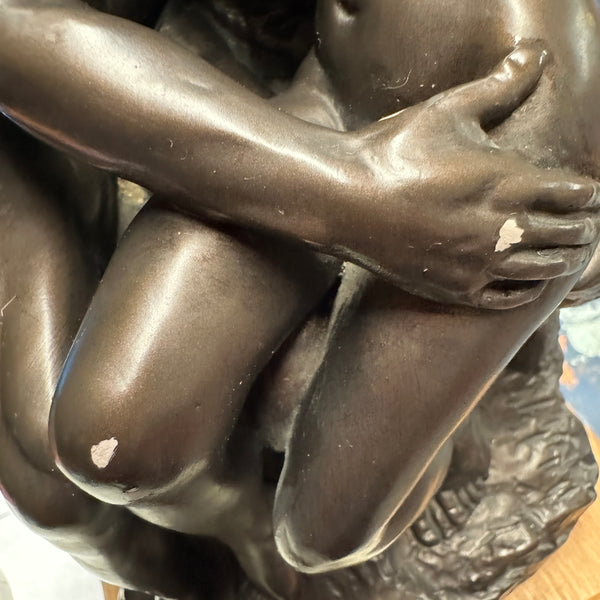 Vintage Austin Sculpture Nude Male & Female Kissing 1994