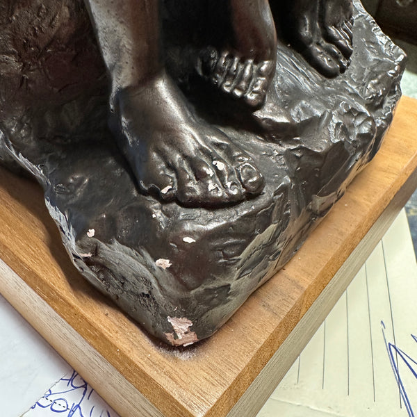 Vintage Austin Sculpture Nude Male & Female Kissing 1994