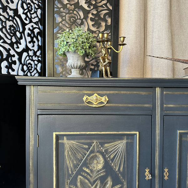 Painted Edwardian Cabinet Small Sideboard