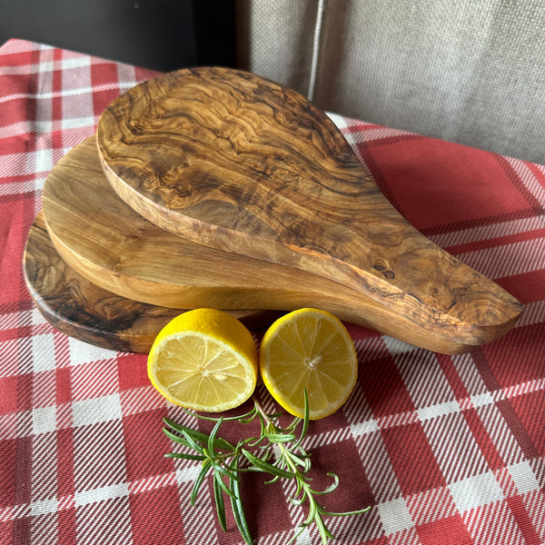 Set of 3 Mediterranean Serving Boards Olivewood