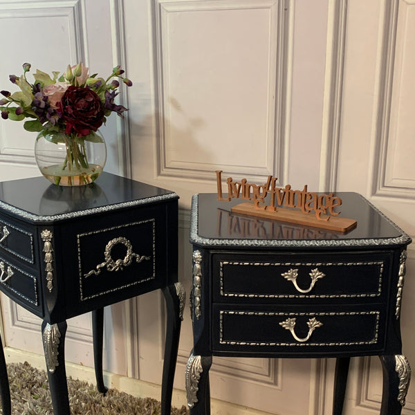 Painted Bedside Tables Louis Style Bedsides Olympus Furniture Nightstands