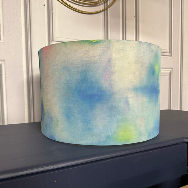 Hand Painted Lampshade Abstract Style Tie Dye Effect Ombre Modern Style