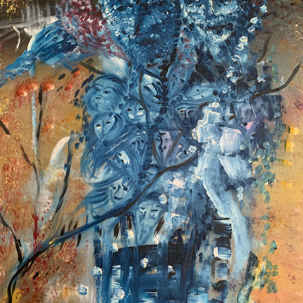 Large Acrylic Painting on Canvas Signed by Artist G. Bepirszcz