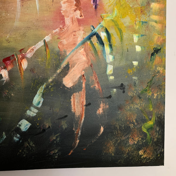Large Acrylic Painting on Canvas Signed by Artist G. Bepirszcz