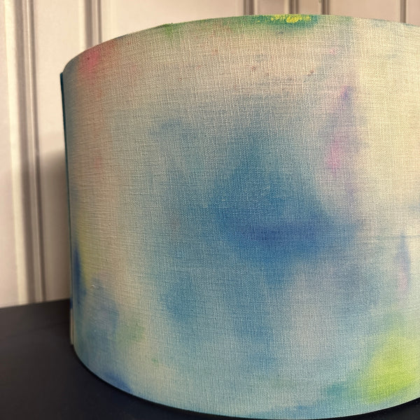 Hand Painted Lampshade Abstract Style Tie Dye Effect Ombre Modern Style