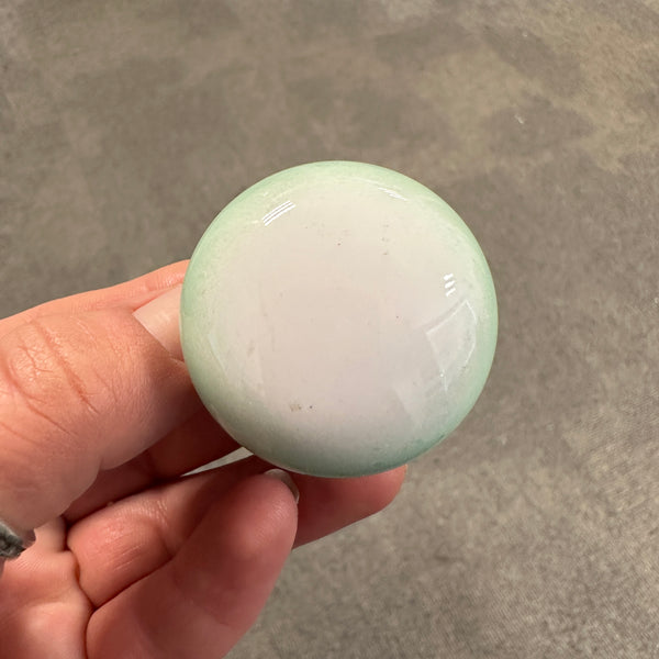 Ceramic Knob Ombre Effect White & Mint Green Cabinet Knob