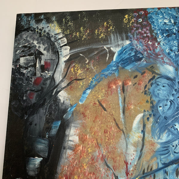 Large Acrylic Painting on Canvas Signed by Artist G. Bepirszcz