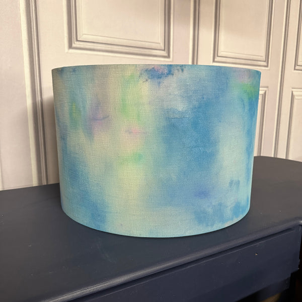 Hand Painted Lampshade Abstract Style Tie Dye Effect Ombre Modern Style