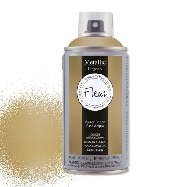 Fleur Metallic Spray Paint 300ml Silver Gold
