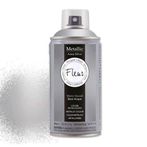 Fleur Metallic Spray Paint 300ml Silver Gold