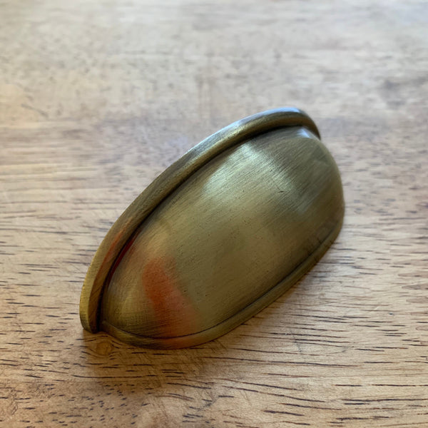 Cup Handles Cabinet Pulls Brushed Brass Effect