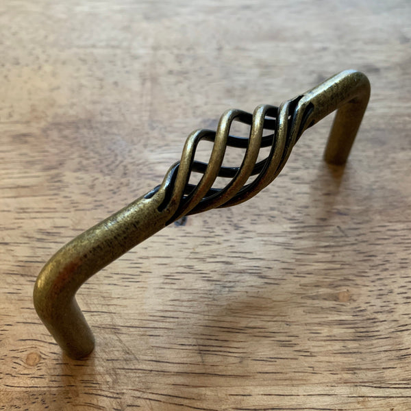 Cabinet Pulls Solid Brass Twisted Farmhouse Style