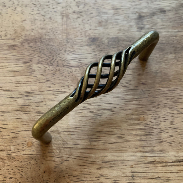 Cabinet Pulls Solid Brass Twisted Farmhouse Style