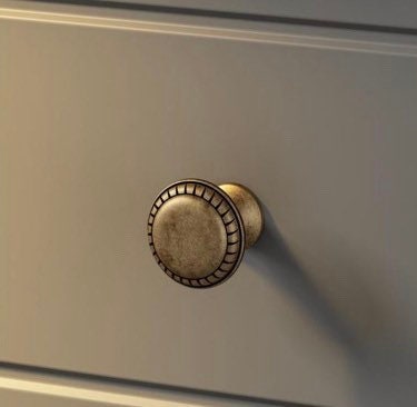 Cabinet Knobs Button Shape Knobs Furniture Handles Solid Brass