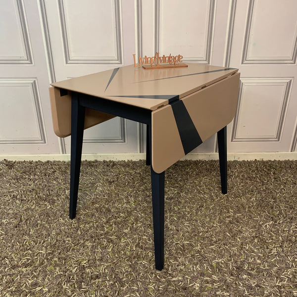 Painted Mid-century Drop Leaf Table Dining Table Retro Contemporary Design Commission Order
