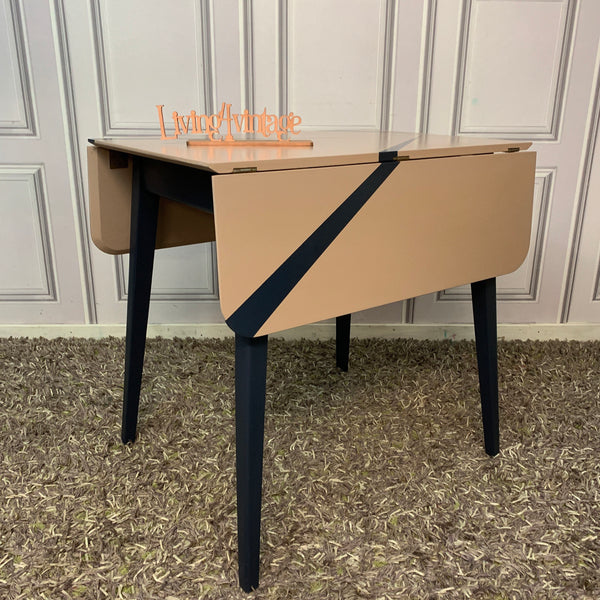 Painted Mid-century Drop Leaf Table Dining Table Retro Contemporary Design Commission Order