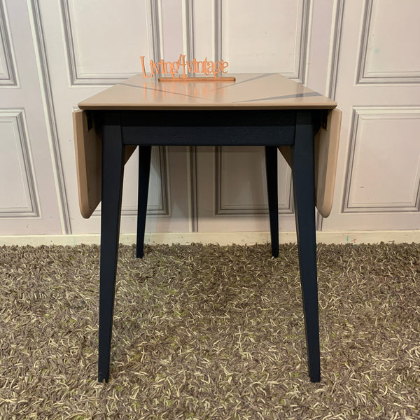 Painted Mid-century Drop Leaf Table Dining Table Retro Contemporary Design Commission Order
