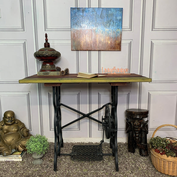 Rainbow Table Yakisugi Charred Wood Sewing Machine Table Console Table