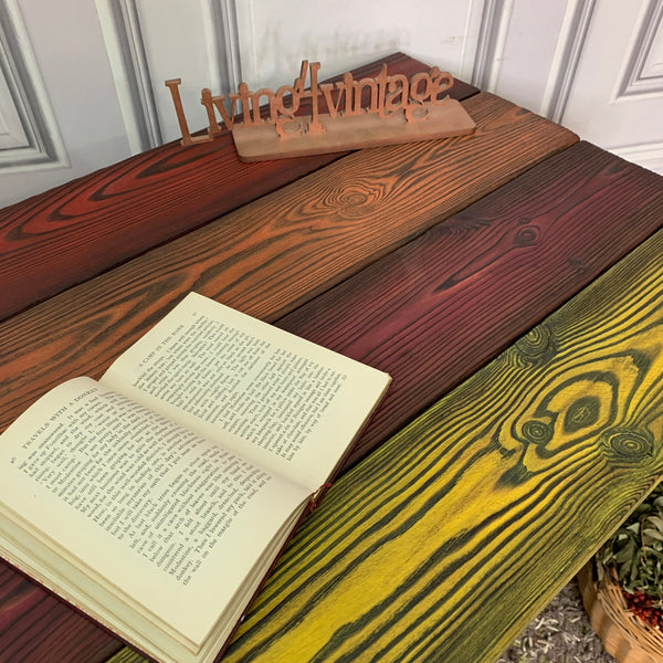Rainbow Table Yakisugi Charred Wood Sewing Machine Table Console Table