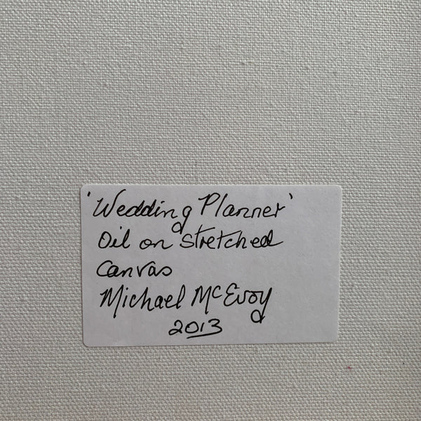 Original Michael McEvoy Oil Painting Wedding Planner Oil on Canvas Framed