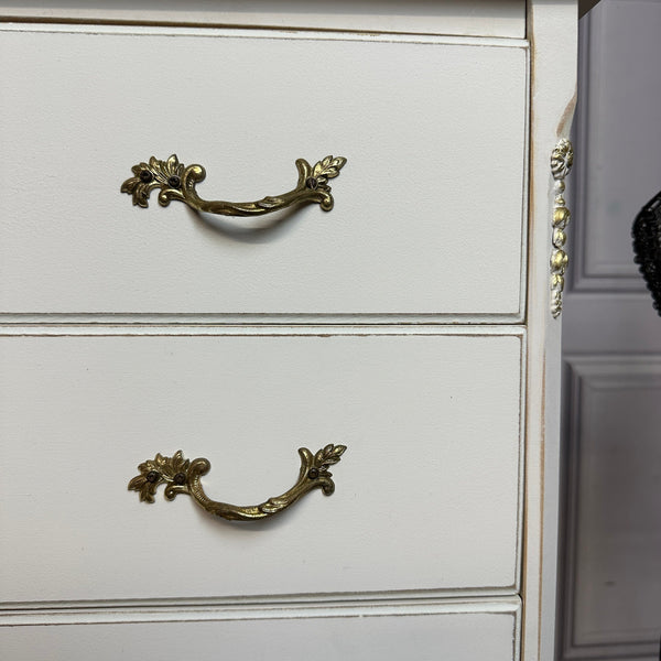 French Style Chest of Drawers Louis Style Drawers Painted White Commissions Open