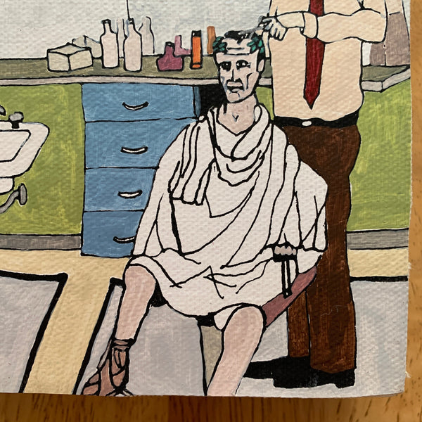 Aliso Byrnes Painting Caesar Detondetur Limited Edition Signed Veni Vidi Vici