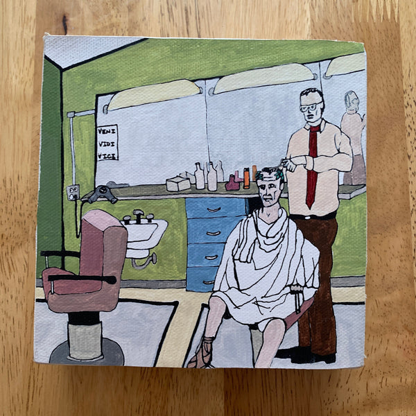 Aliso Byrnes Painting Caesar Detondetur Limited Edition Signed Veni Vidi Vici