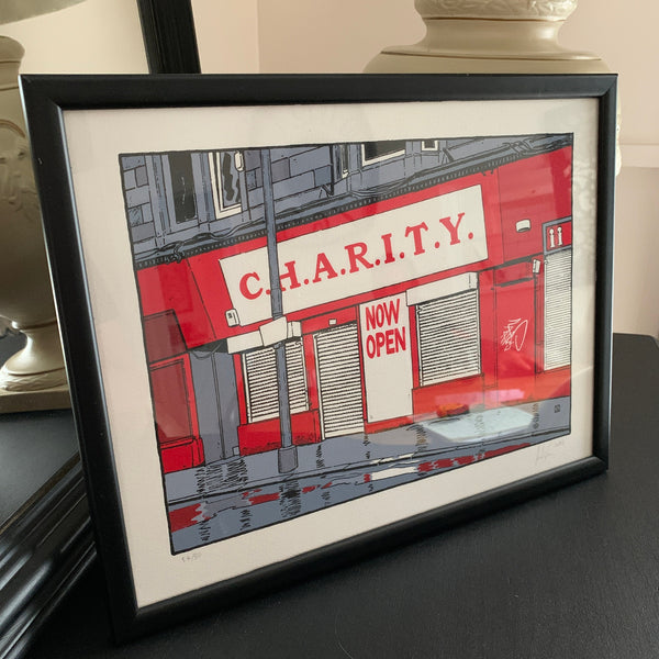 Charity Now Open Painting Signed Limited Edition 54/80 Thou Art in Hampstead Contemporary Art