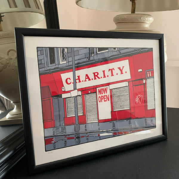 Charity Now Open Painting Signed Limited Edition 54/80 Thou Art in Hampstead Contemporary Art