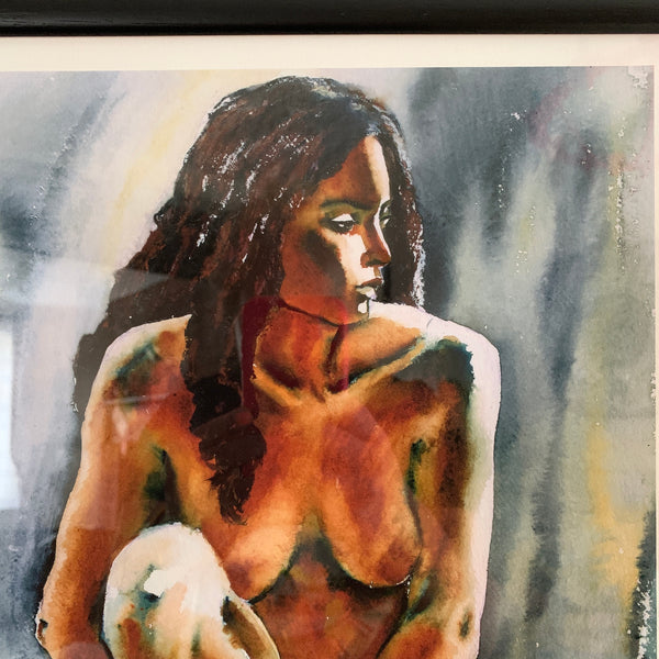 Framed Print Nude Woman Limited Edition Rhian Signed LBP 9/20 Erotic Print