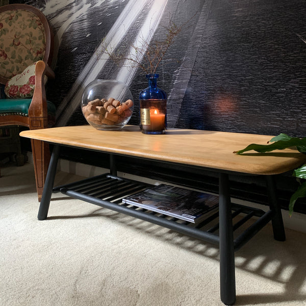 Ercol Coffee Table with Magazine Rack