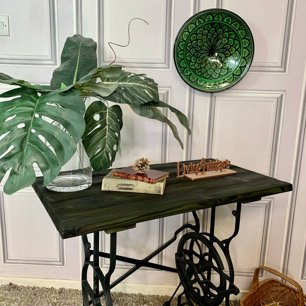 Industrial Style Table Yakisugi Technique Sewing Machine Table