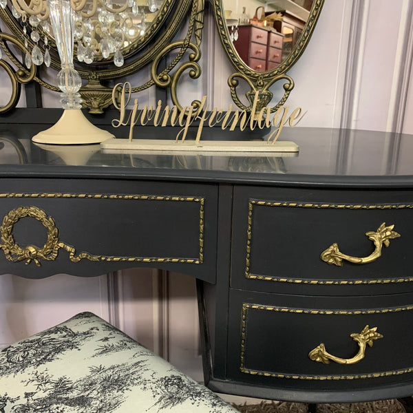 Bedroom Furniture Set by Olympus Black & Gold