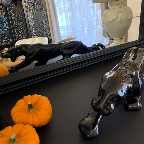 Oversized Mirror Painted Black Chunky Pine Frame