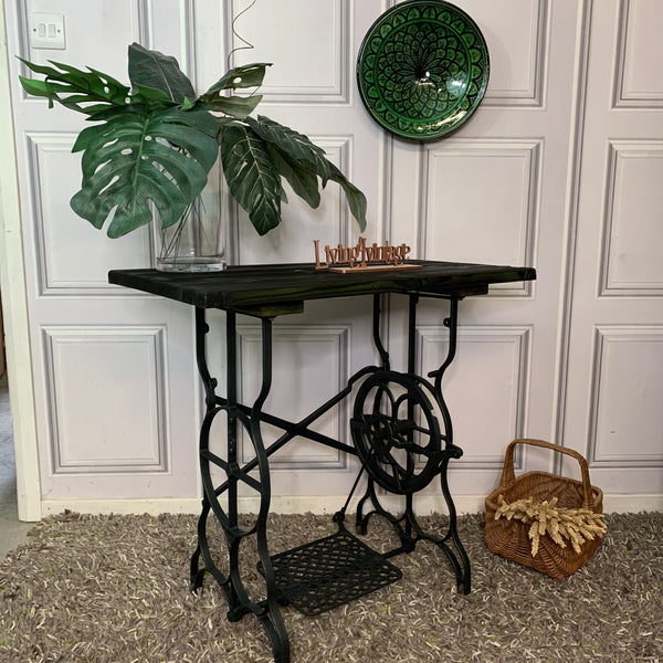 Industrial Style Table Yakisugi Technique Sewing Machine Table