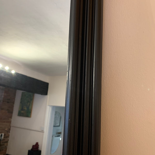 Oversized Mirror Painted Black Chunky Pine Frame