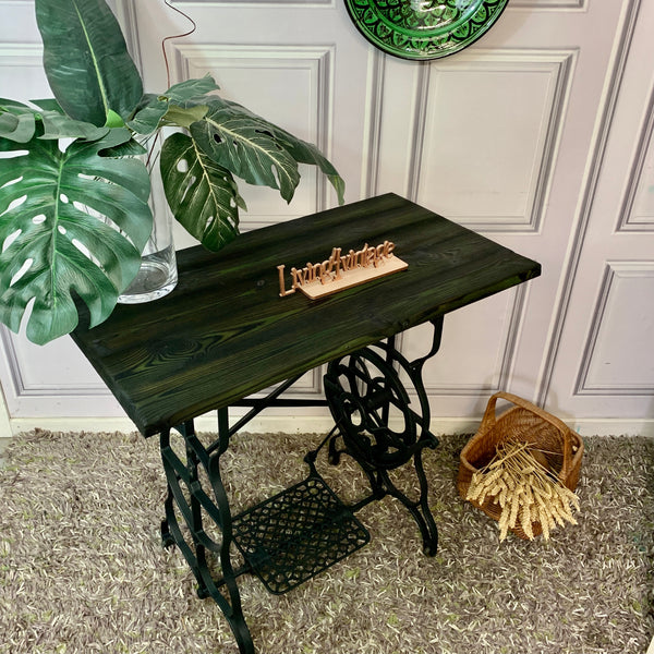 Industrial Style Table Yakisugi Technique Sewing Machine Table