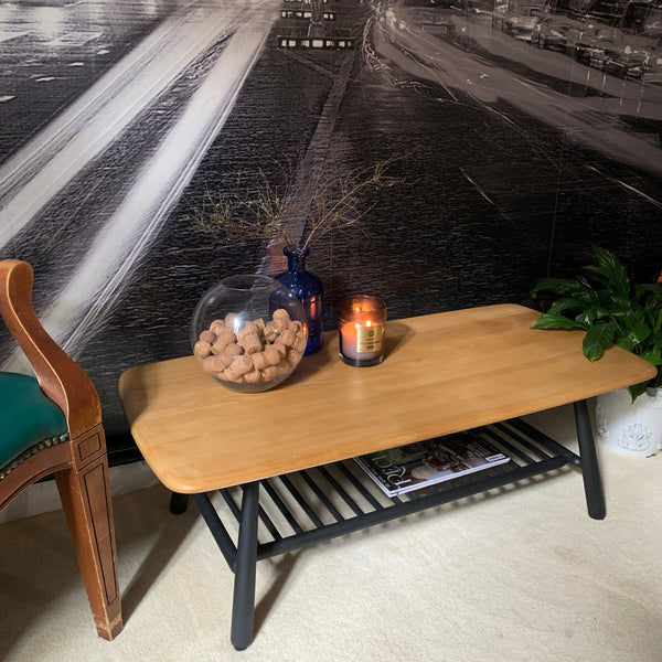 Ercol Coffee Table with Magazine Rack