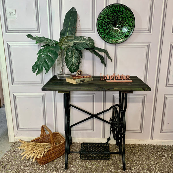 Industrial Style Table Yakisugi Technique Sewing Machine Table