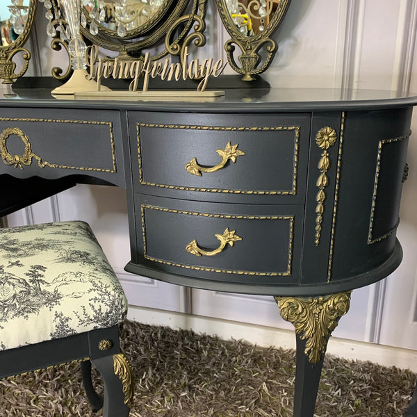 Bedroom Furniture Set by Olympus Black & Gold