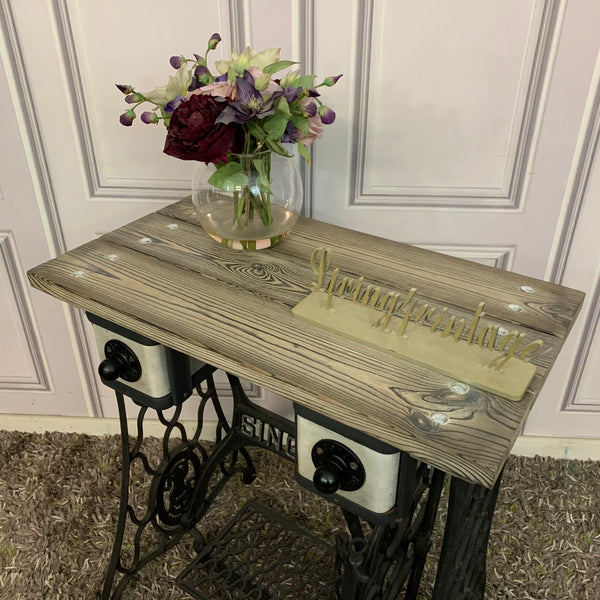 Singer Table Industrial Style Yakisugi Technique Custom Order