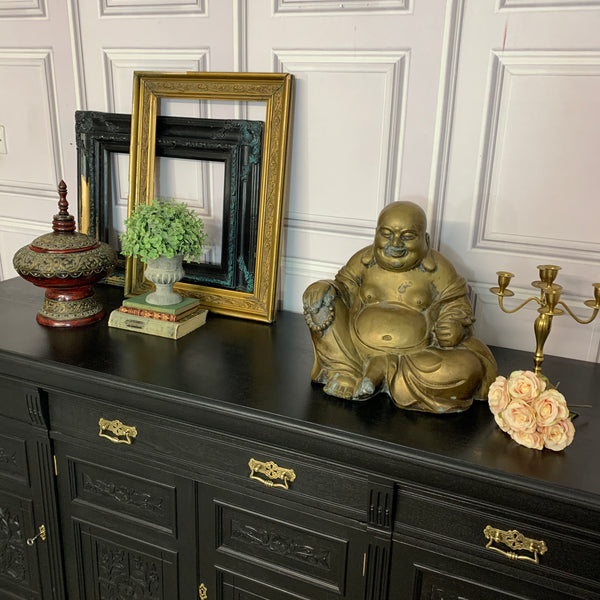 Painted Antique Sideboard Edwardian Black Sideboard