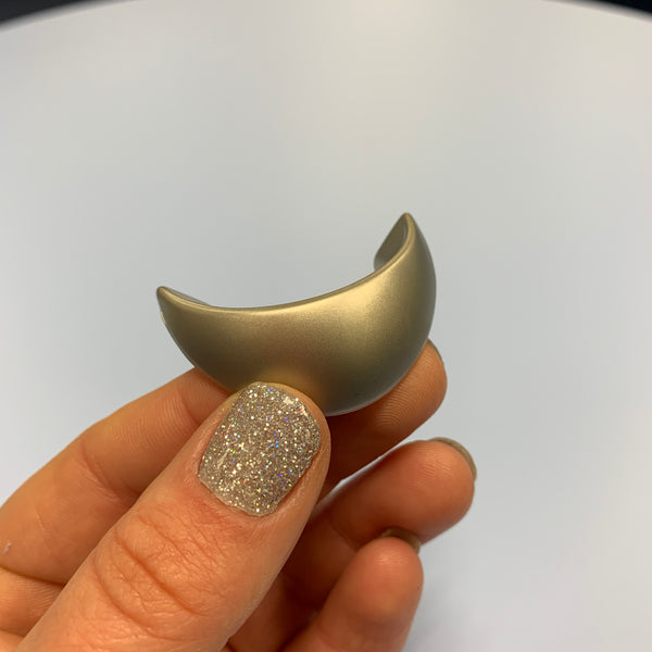Cabinet Pulls Furniture Handles Modern Style Half Moon Shape Silver Colour