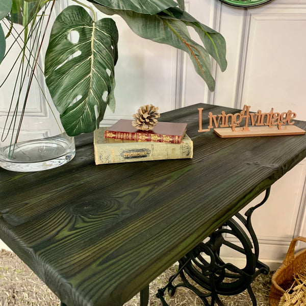Industrial Style Table Yakisugi Technique Sewing Machine Table