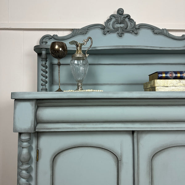 Painted Victorian Chiffonier Barley Twist Dresser Antique Cabinet